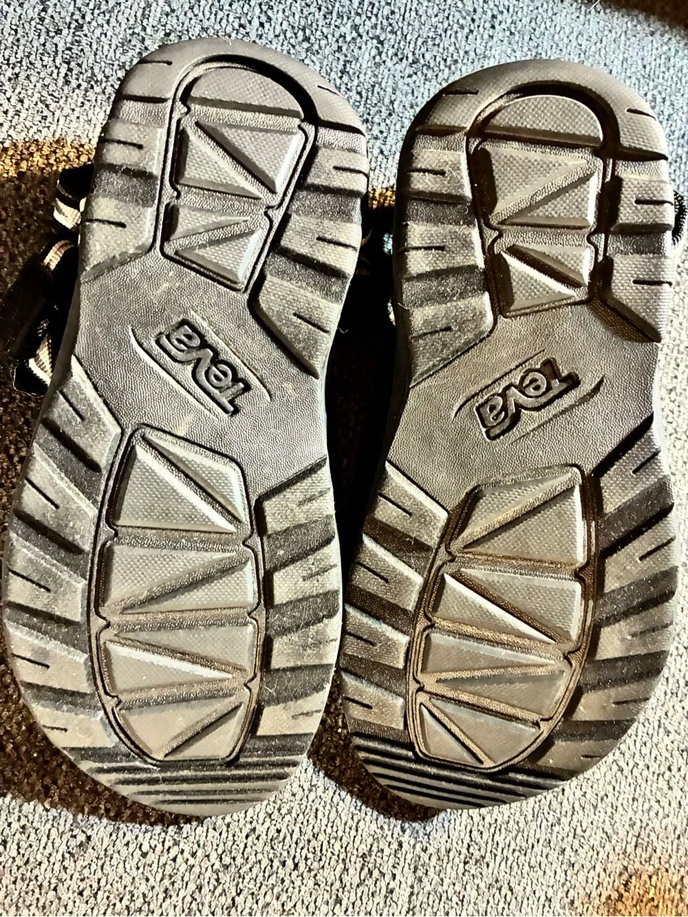 Teva Kids Black and Cream Webbing Sport Sandals